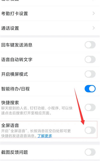 钉钉怎么开启全屏语音的功能图3
