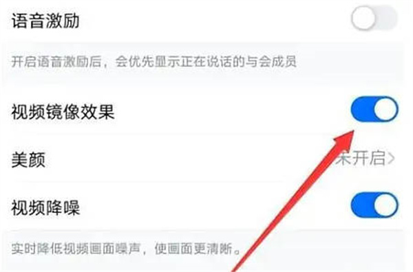 钉钉怎么开启视频镜像模式图2