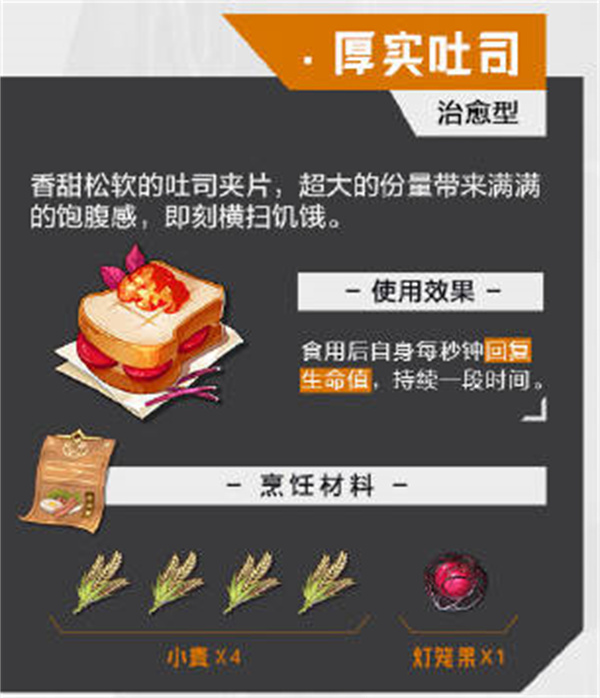 晶核食物食谱汇总图9