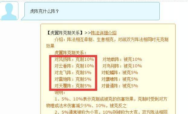 梦幻西游虎阵克制阵法详解 虎阵克什么阵法好用图1